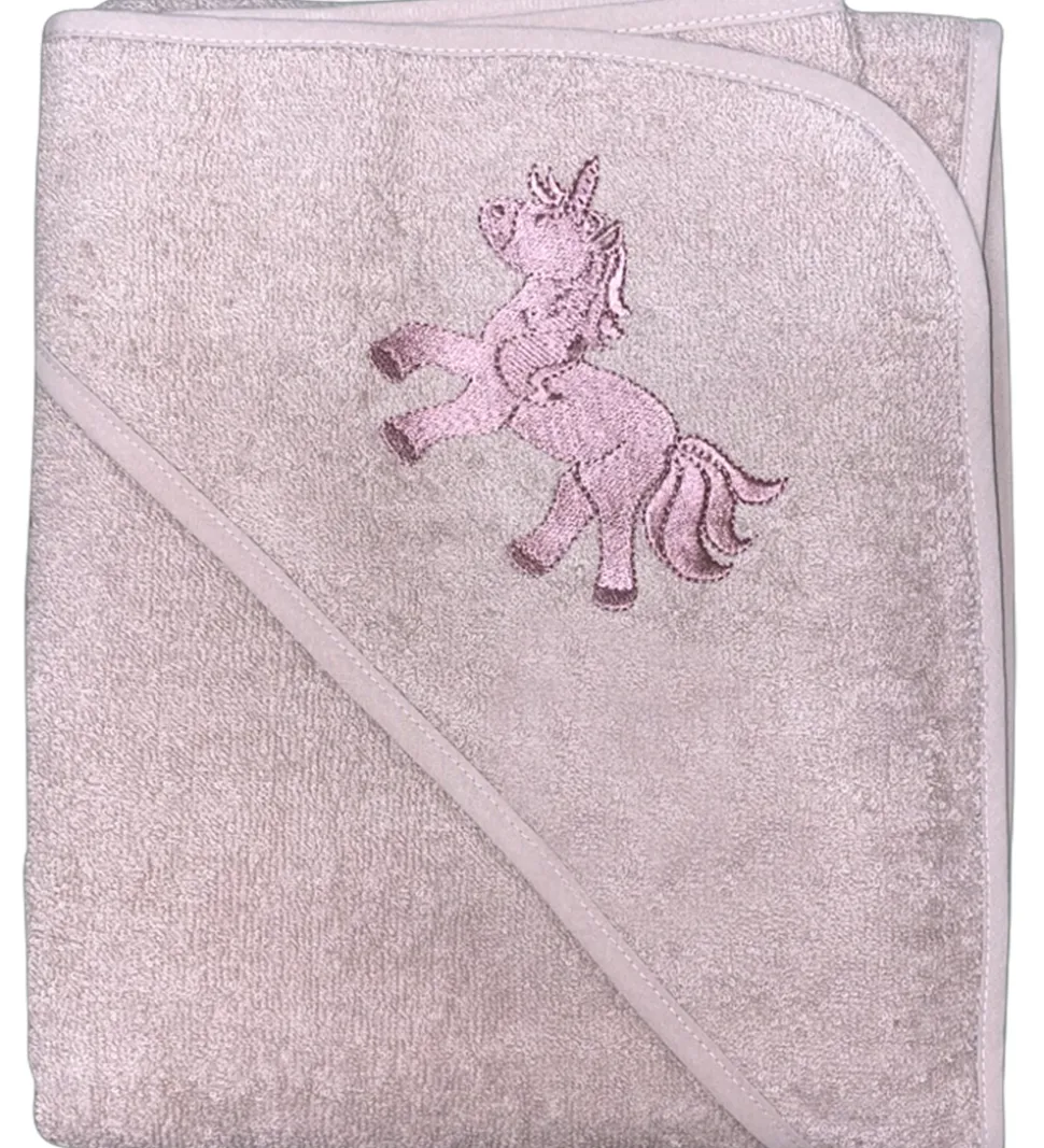 Nørgaard Madsens Badeslag - 75x75 cm - Pale Mauve m. Enhjørning