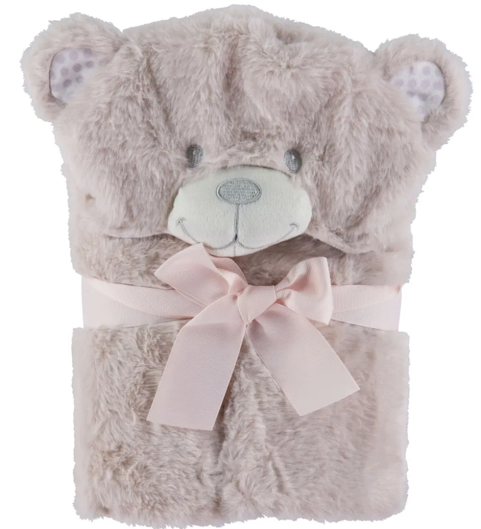 Nørgaard Madsens Plaid m. Bamsehoved - 75x95 cm - Beige