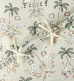 Nørgaard Madsens Sengetøj - Junior - Natur m. Palmer/Løver/Zebra