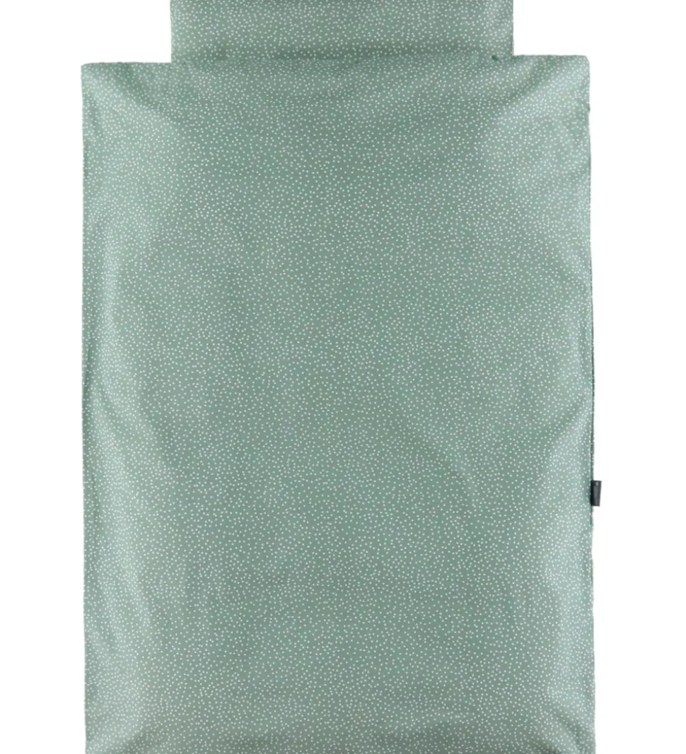 Nørgaard Madsens Sengetøj - Voksen - Dusty Green m. Prikker