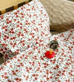 Nørgaard Madsens Sengetøj - Junior - Hvid m. Røde Blomster