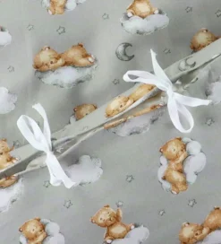 Nørgaard Madsens Sengetøj - Junior - Grå m. Sovende Bamser