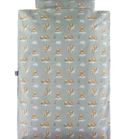 Nørgaard Madsens Sengetøj - Junior - Grå m. Sovende Bamser