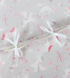 Nørgaard Madsens Sengetøj - Junior - Grå m. Pink Enhjørninger