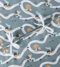 Nørgaard Madsens Sengetøj - Junior - Grå m. Biler på Snoede Veje