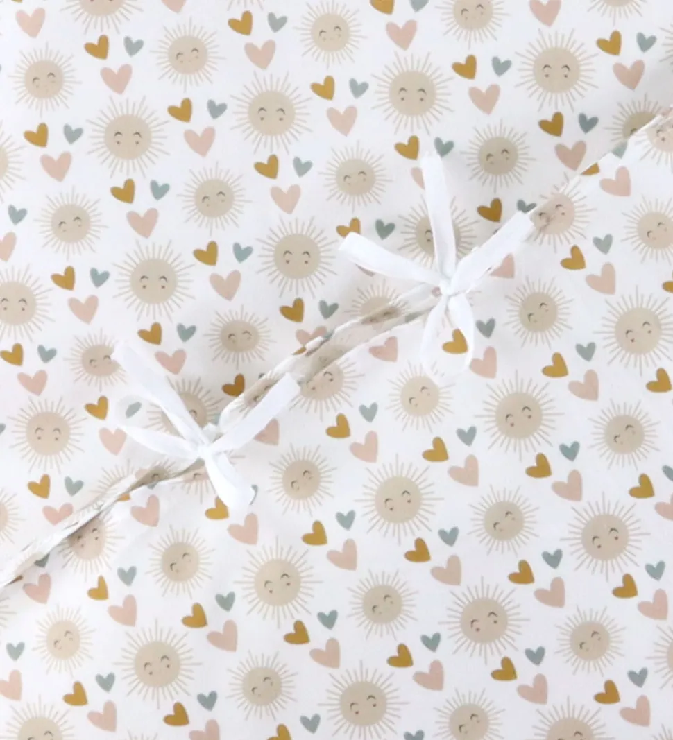 Nørgaard Madsens Sengetøj - Junior - Hvid m. Glad Sol/Hjerter