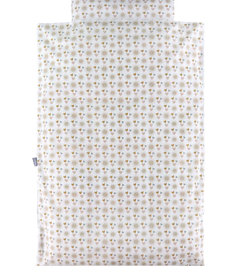 Nørgaard Madsens Sengetøj - Junior - Hvid m. Glad Sol/Hjerter