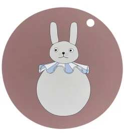 OYOY Dækkeserviet - Silikone - Rabbit Pompom - Clay