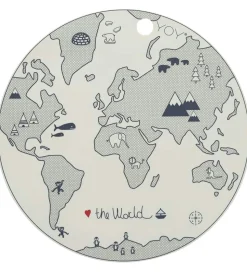 OYOY Dækkeserviet - Silikone - The World - Ice Blue