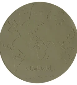 OYOY Dækkeserviet - Silikone - The World - Olive