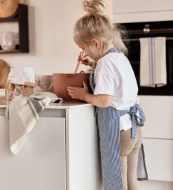 OYOY Forklæde - Denim - Elephant - Blå m. Striber