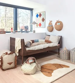 OYOY Gulvtæppe - 120x75 cm - Brun m. Croissant