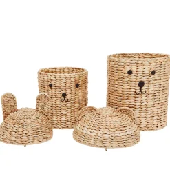 OYOY Opbevaringskurv - Bjørn & Kanin - 2 sæt - Nature