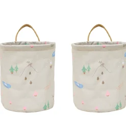 OYOY Opbevaringskurve - 2-pak - Deer & Duck - Small - Beige