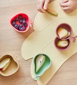 OYOY Snackskåle - 2-pak - Silikone - Lemon & Pear - Yellow/Green