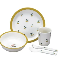 Petit Jour Paris Spisesæt - 5 Dele - Melamin - Cherry