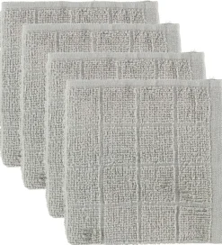 Pippi Vaskeklude - 4-pak - Lysegrå