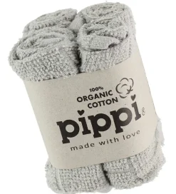 Pippi Vaskeklude - 4-pak - Lysegrå