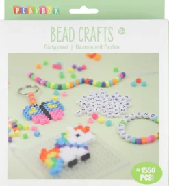Playbox Perlesæt - Nøgleringe m. Perleplader - 1550 stk