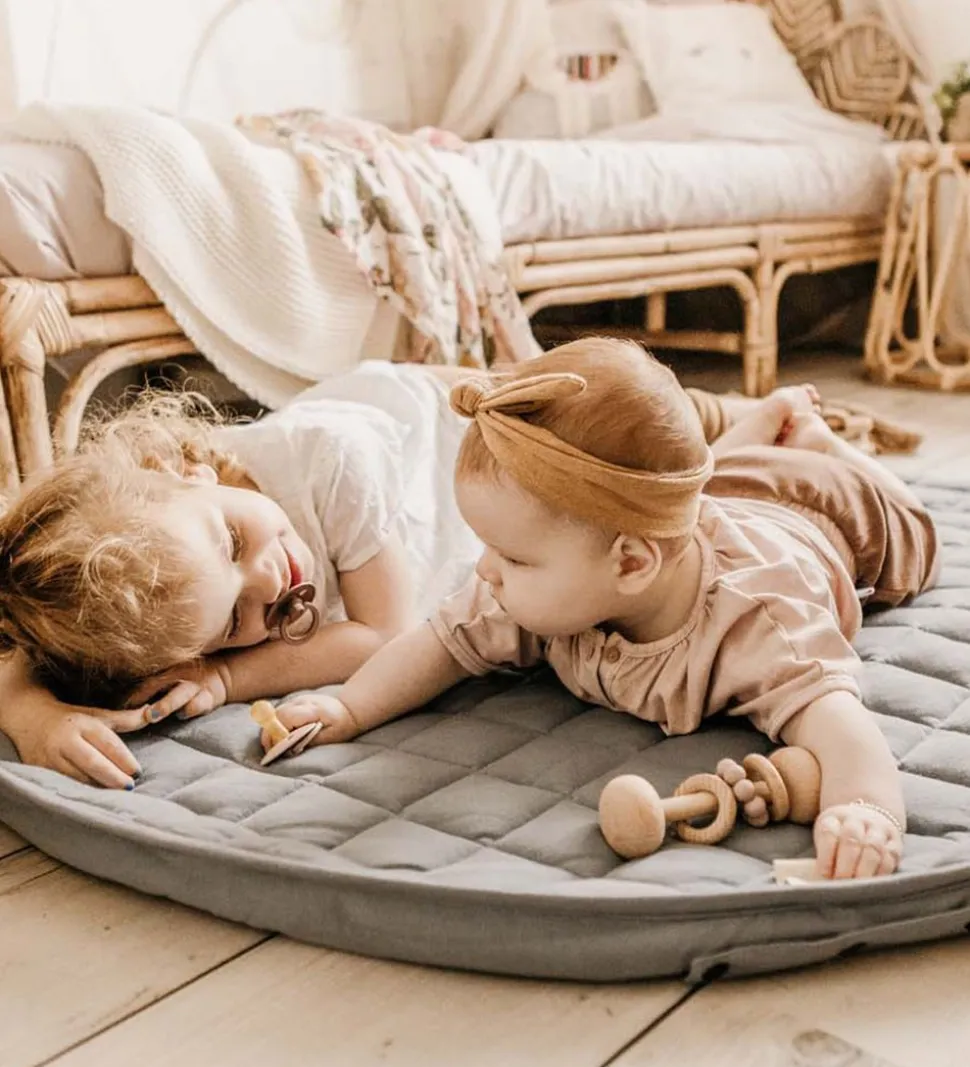 Play&Go Legetøjstæppe - Ø120 - Soft Organic - Meadow Green