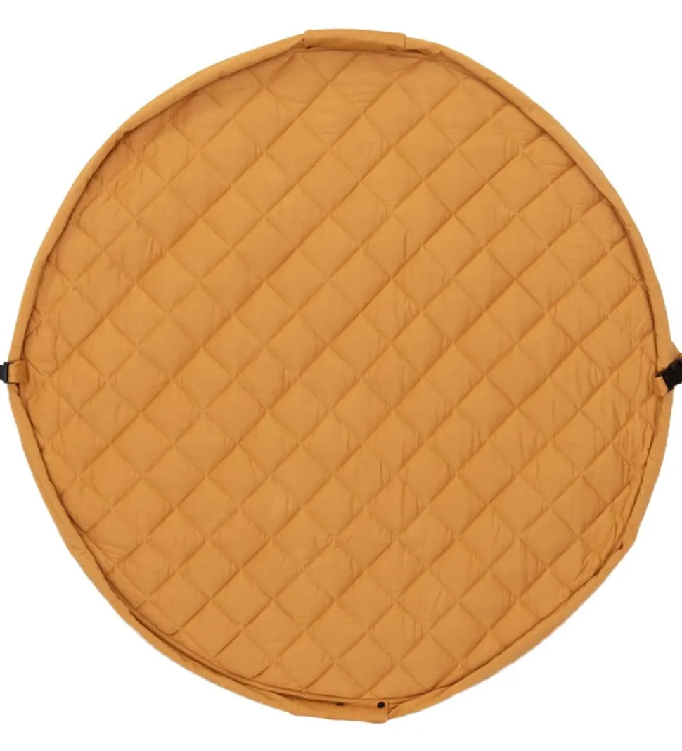 Play&Go Legetøjstæppe - Ø120 - Soft Organic - Mustard Chai Tea