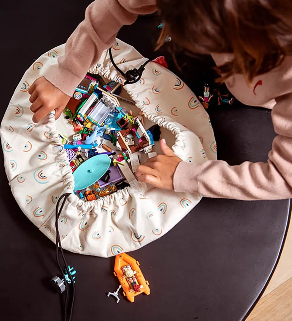 Play&Go Legetøjstæppe - Ø: 40cm - Mini Rainbows