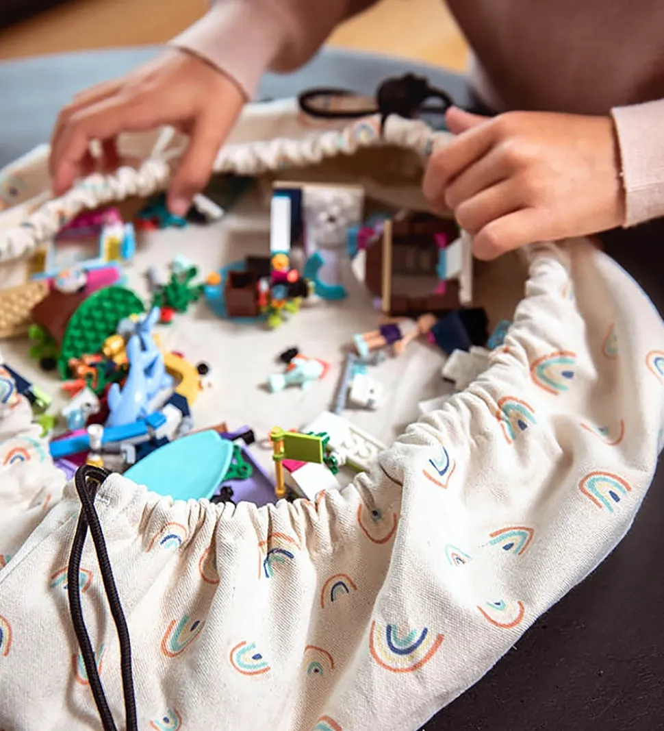 Play&Go Legetøjstæppe - Ø: 40cm - Mini Rainbows