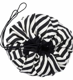 Play&Go Legetøjstæppe - Ø140 cm - Stripes Black