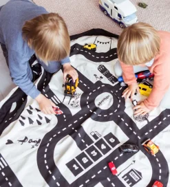 Play&Go Legetøjstæppe - Ø140 cm - Vejbane