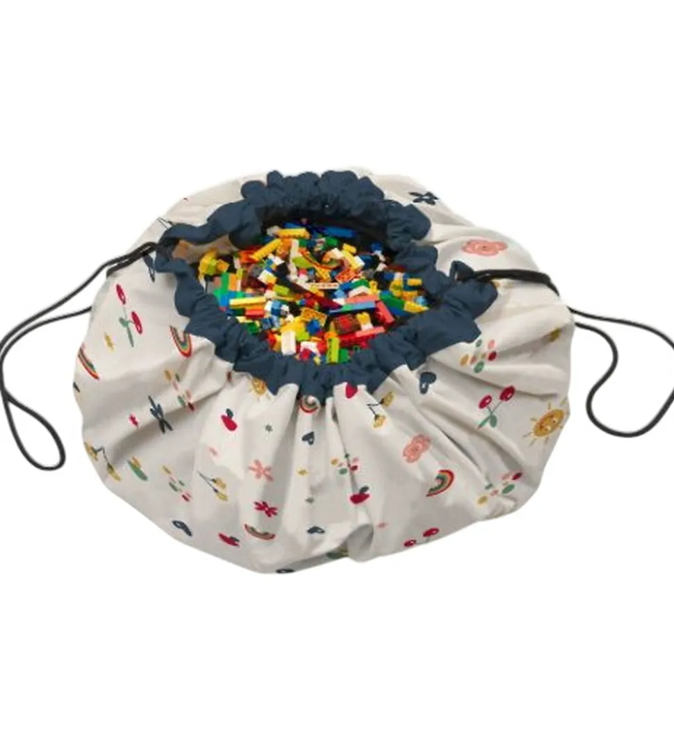 Play&Go Legetøjstæppe/Opbevaring - 140 cm - 2-i-1- Funny Days