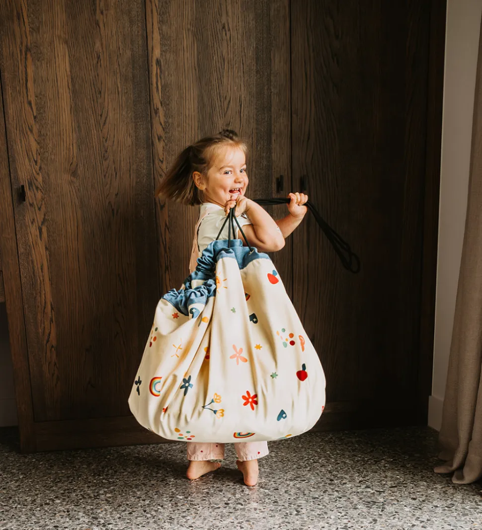 Play&Go Legetøjstæppe/Opbevaring - 140 cm - 2-i-1- Funny Days