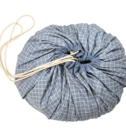 Play&Go Legetæppe - Ø140 - Grid Blue