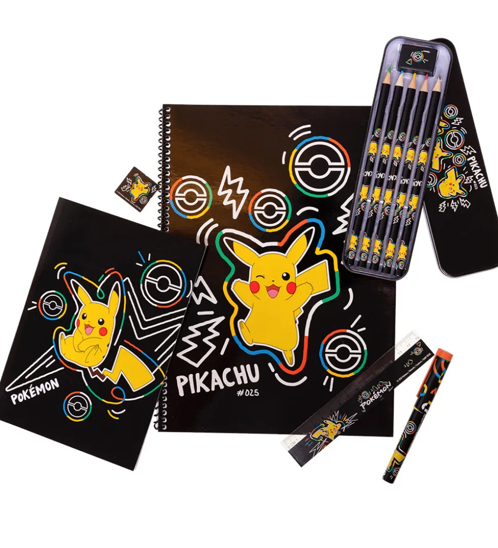 Pokémon Farvesæt - Bumper Pack - Sort m. Pikachu