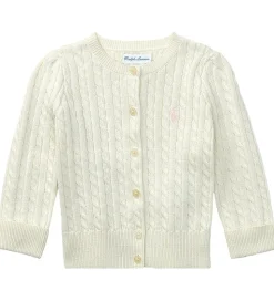 Polo Ralph Lauren Cardigan - Strik - Mini Cable - Warm White