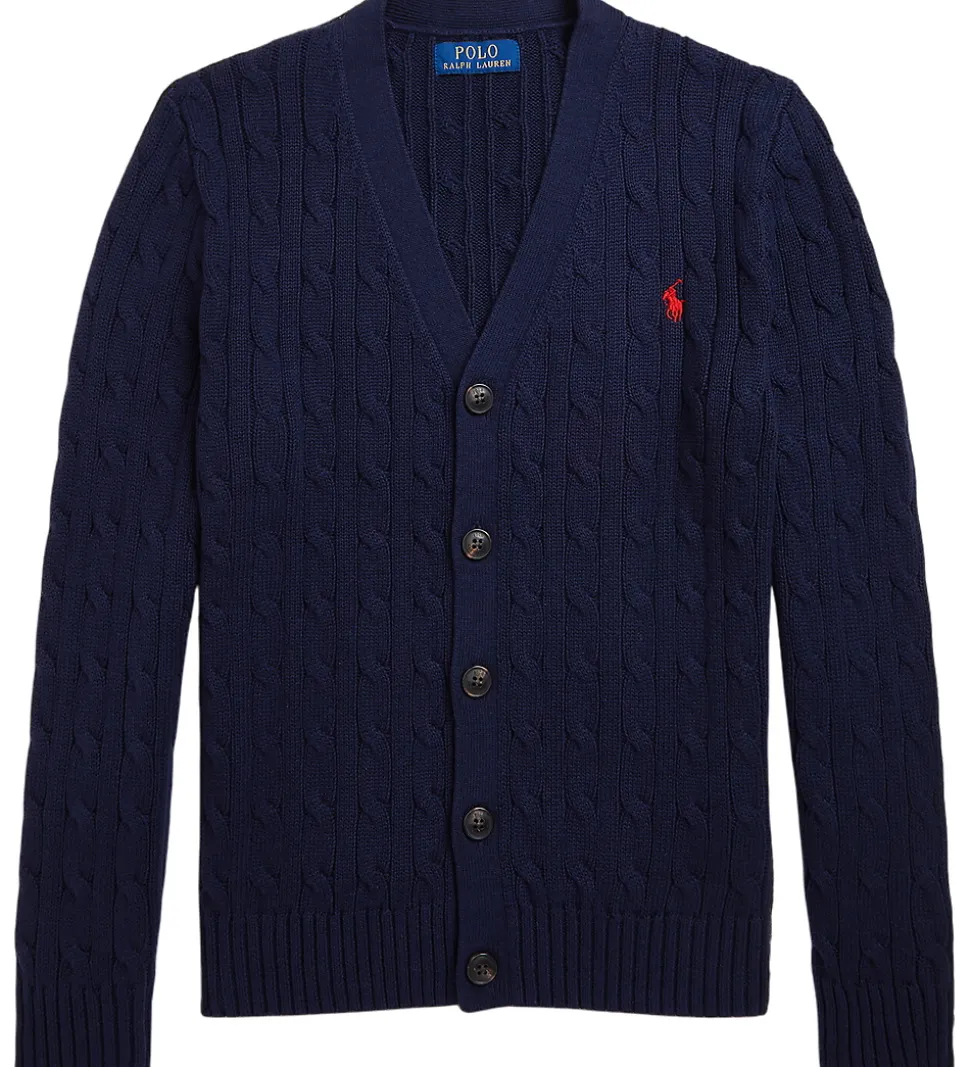 Polo Ralph Lauren Cardigan - Strik - Cable - Navy