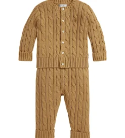 Polo Ralph Lauren Sæt - Cardigan/Bukser - Strik - Classic Camel