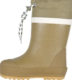 Pom Pom Termostøvler - Gold Glitter