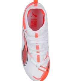 Puma Fodboldstøvler - Ultra 5 Match FG/AG Jr - Hvid/Sort/Glowing