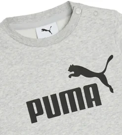 Puma Sweatsæt - Minicats Ess Crew - Light Gray Heather