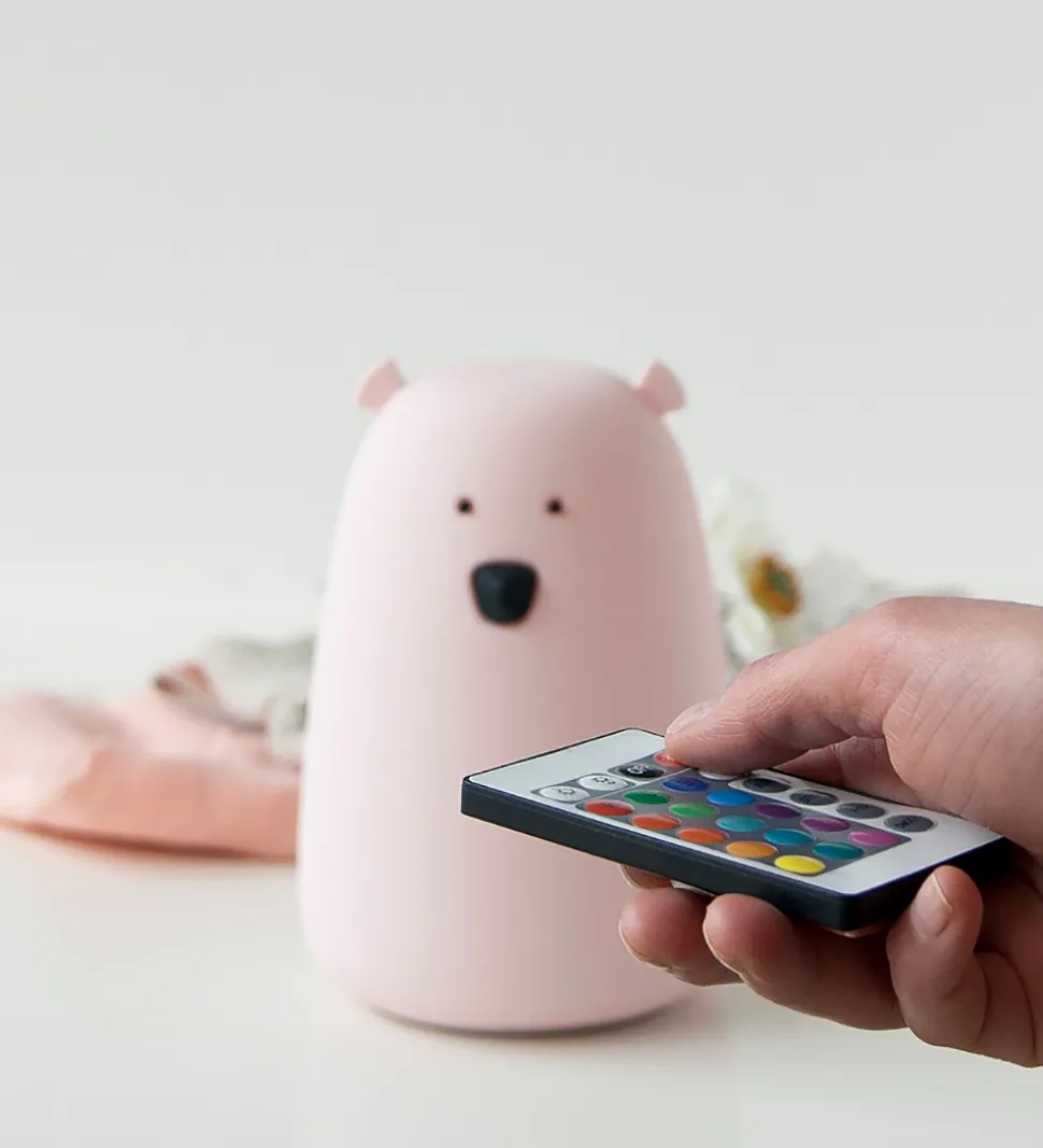 Rabbit & Friends Lampe - Stor Bjørn m. Fjernbetjening - 11x17 cm