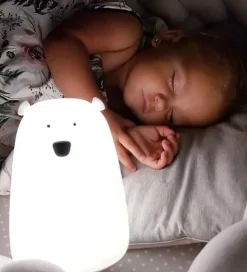 Rabbit & Friends Lampe - Stor Bjørn m. Fjernbetjening - 11x17 cm