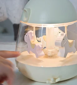 Rabbit & Friends Lampe - 16x13 cm - Karrusel m. Musik - Rosa