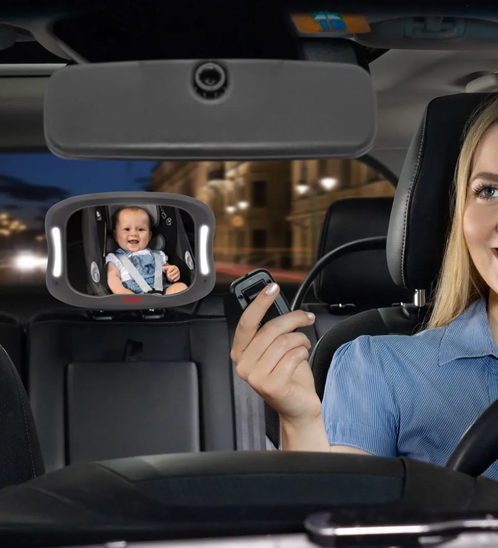 Reer Bilspejl m. Lys