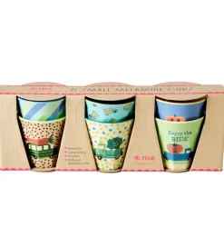 Rice Kopper - Melamin - 6 stk. - 160 ml - Multi/Happy Cars Print