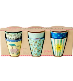 Rice Kopper - Melamin - 6 stk. - 250 ml - Multi/Funky Prints