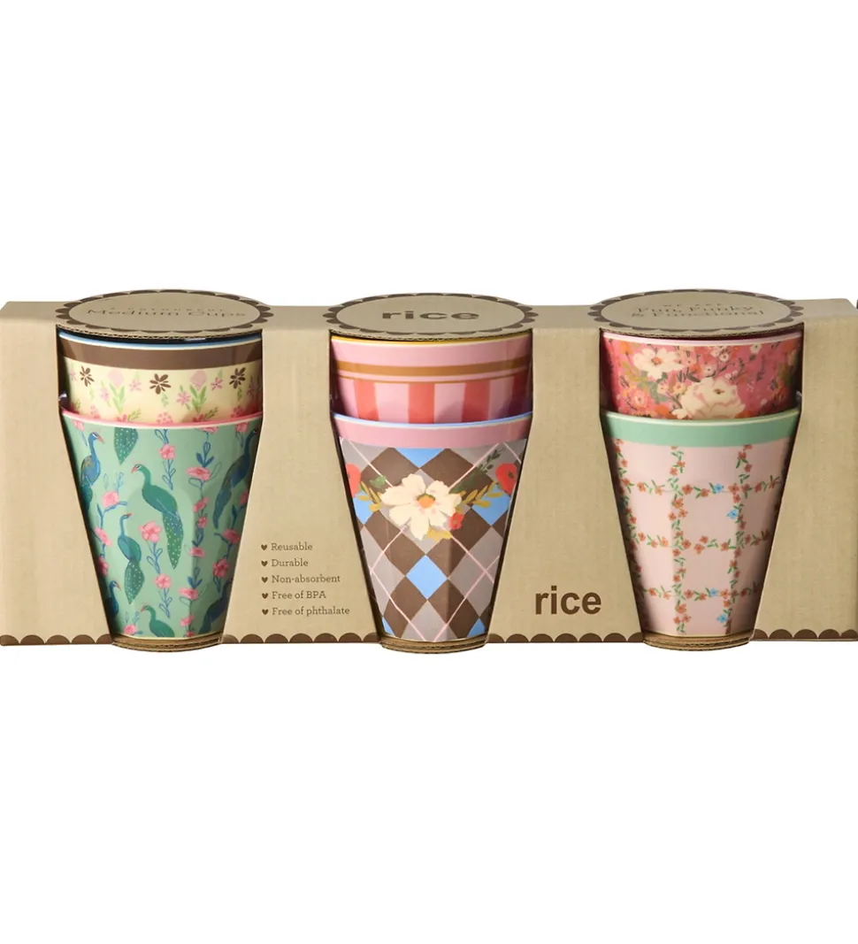 Rice Kopper - Melamin - 6 stk. - 160 ml - All You Need Is Love