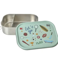 Rice Madkasse - Rustfrit Stål - Stor - 2 Rum - Soft Green Sports