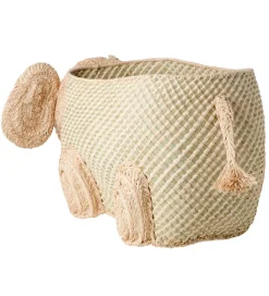 Rice Opbevaringskurv - Raffia/Søgræs - Stor Elefant - Natur