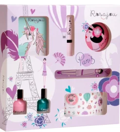 Rosajou Sminkesæt - Blush/Læbestift/Neglelak m.m. - 7 Dele