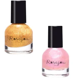 Rosajou Sminkesæt - Øjenskygge/Læbestift/Neglelak m.m. - 7 Dele